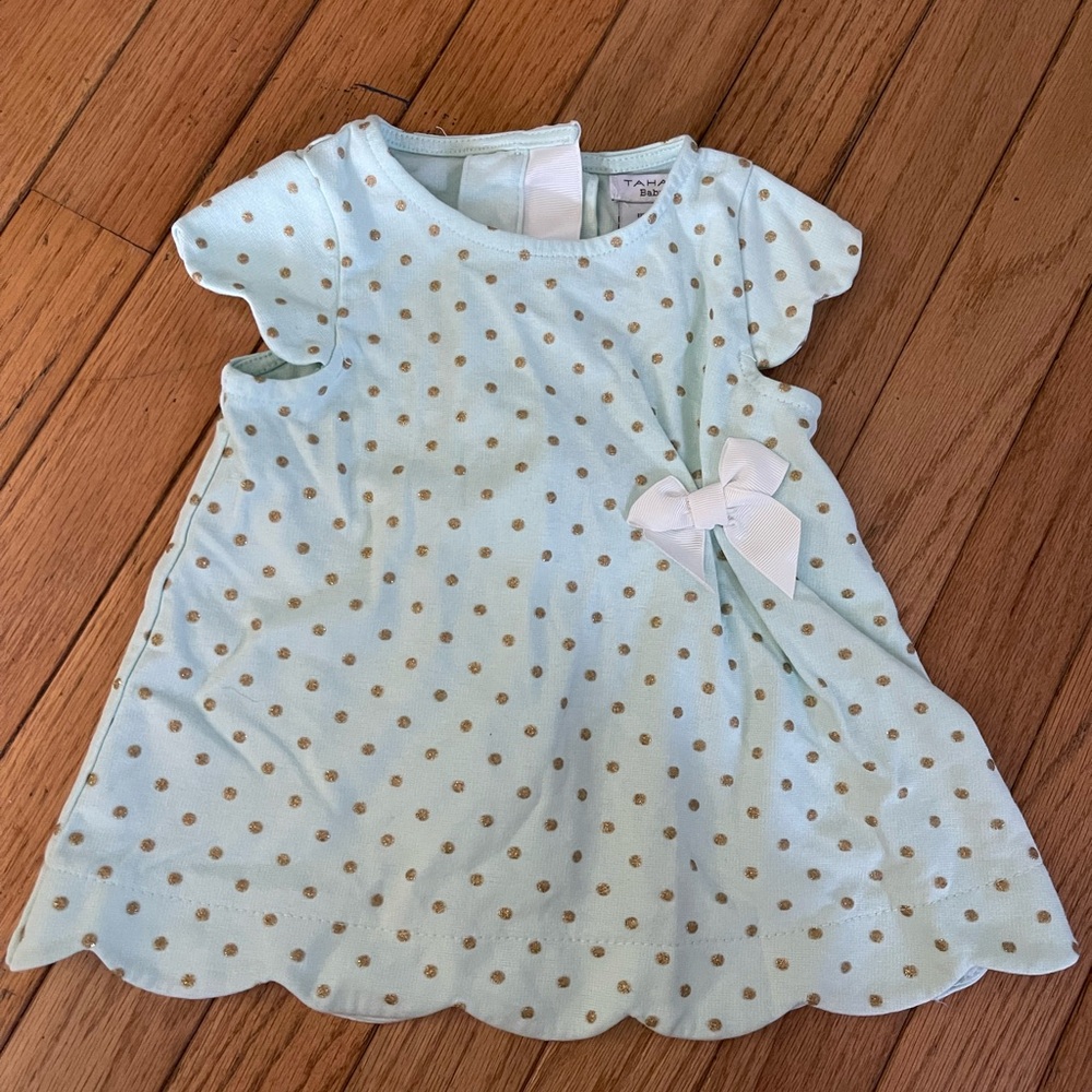 Tahari Short Sleeve Light Teal Dress Size 18 months Great condition